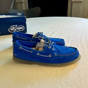 Men's Blue Suede Sperry Topsiders size 8 1/2